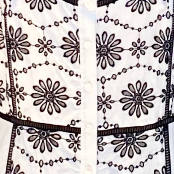 Veronica Beard White and Black Embroidered Maxi Dress - Picture 3 of 6